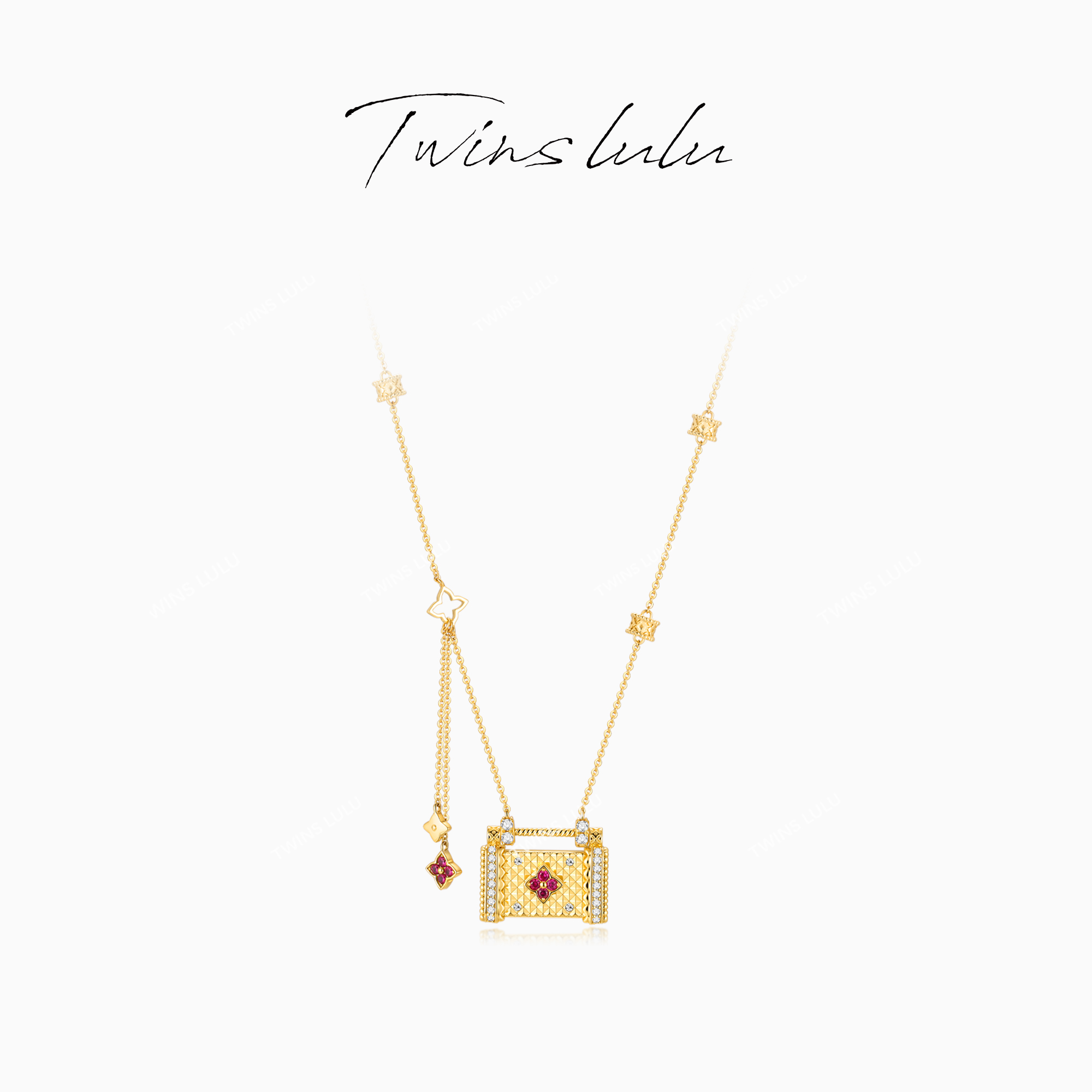 TWINS LULU 经典轻奢风包包金色项链TSJ7801