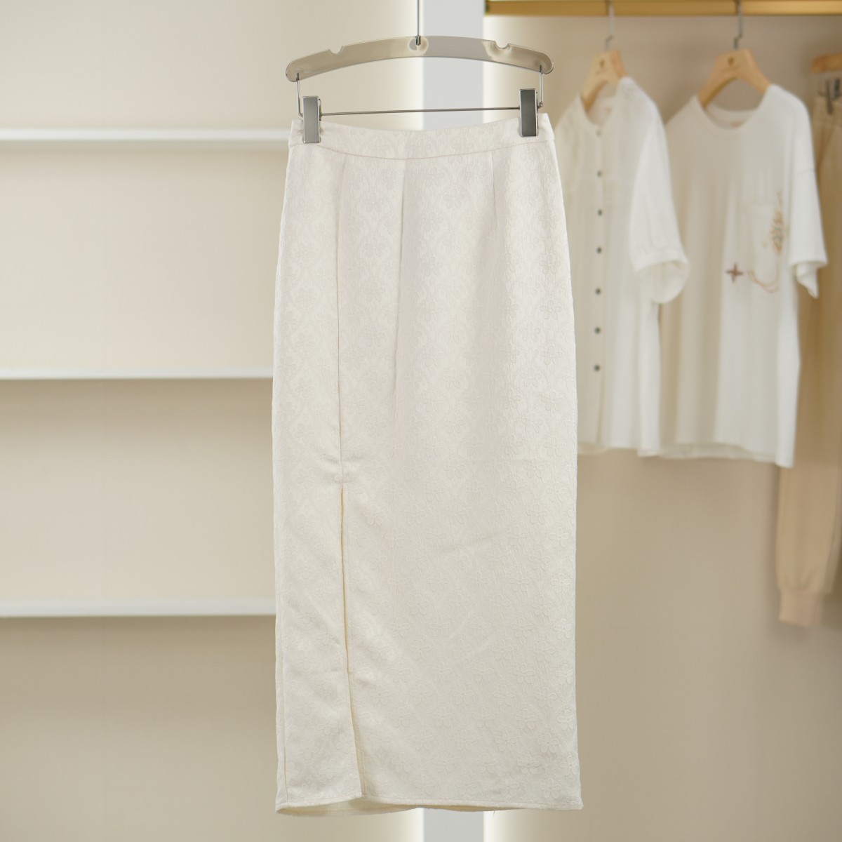 麦迪尚品【然】5040522国风开叉直筒长裙女装夏季品牌折扣 B2组