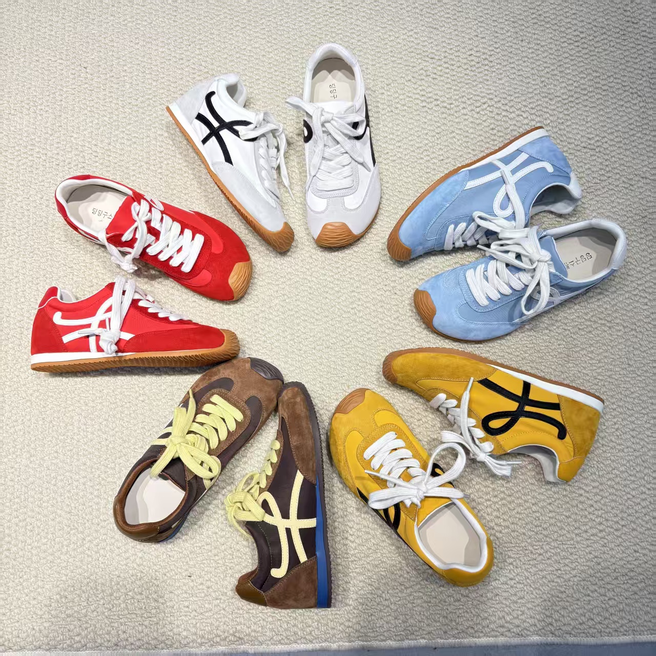 YEER·SHOP 【复古阿甘德训鞋~】爷儿夏季时尚新款百搭复古德训鞋