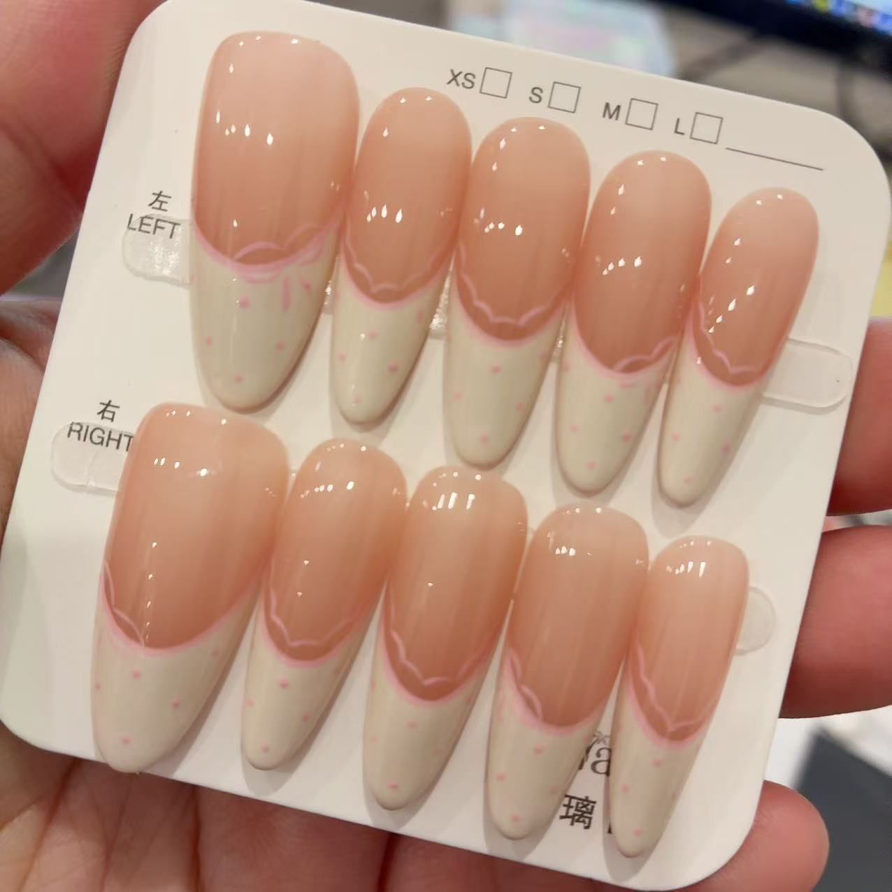 粉芭乐  琉璃苣 纯手工穿戴美甲贴片