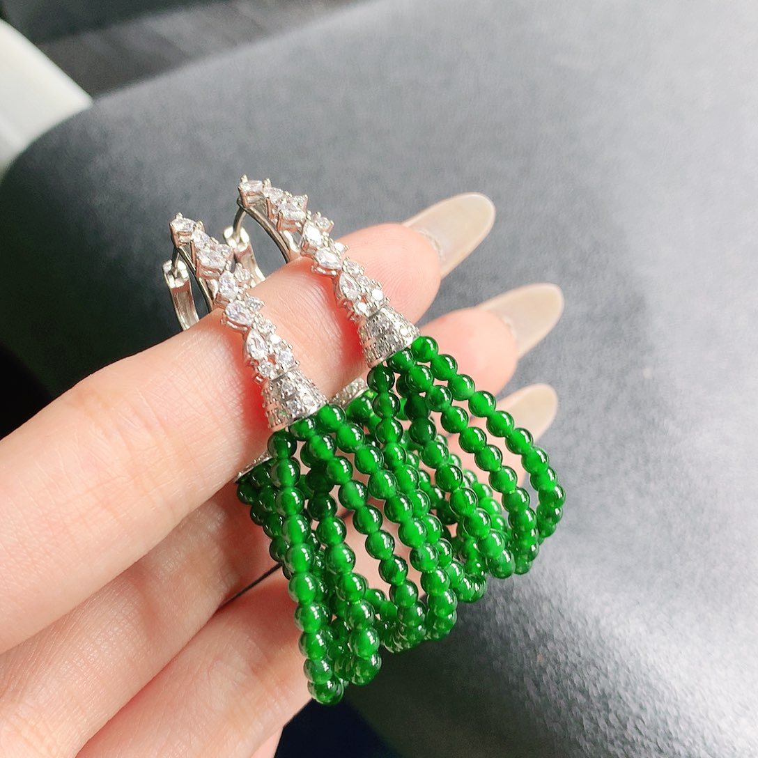 翡翠未镶嵌手链耳饰