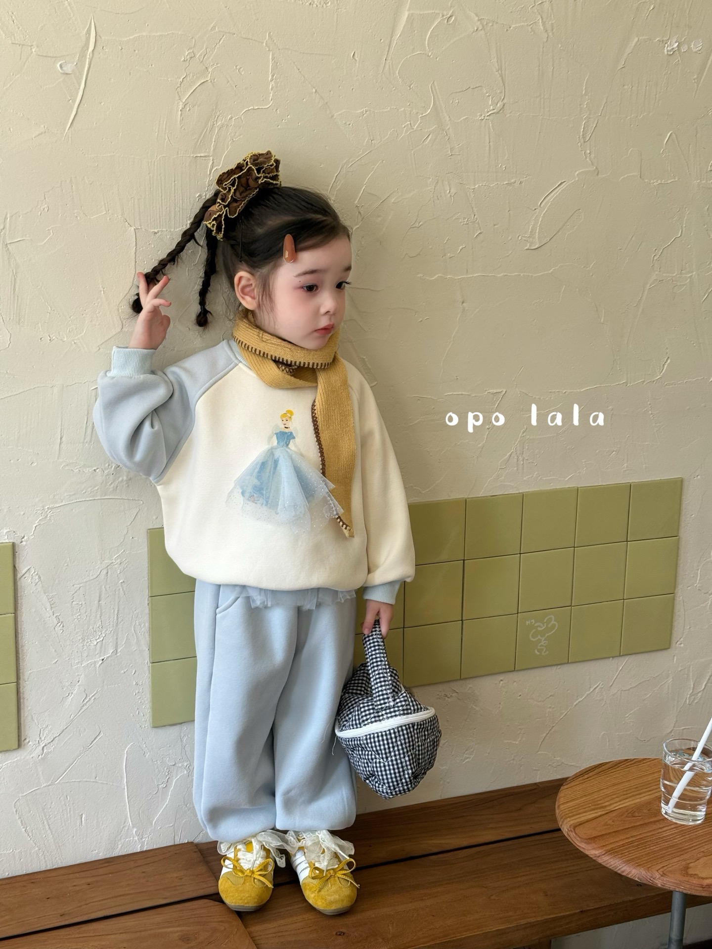 25秋 Opolala 300-307女童秋季穿搭卫衣套装加绒加厚