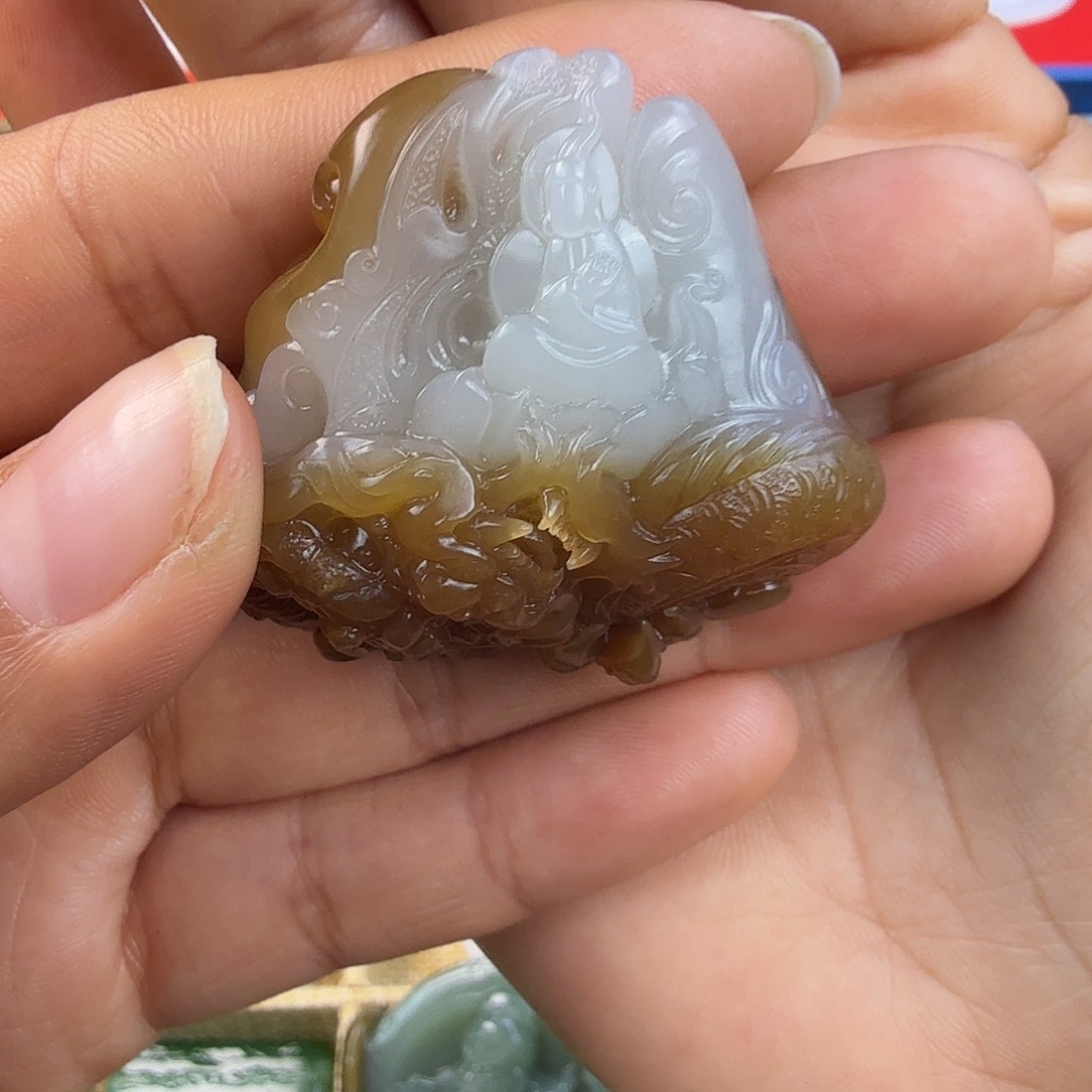 和田玉未镶嵌挂件