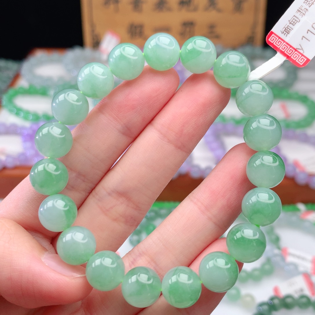 未镶嵌翡翠手链翡翠10mm