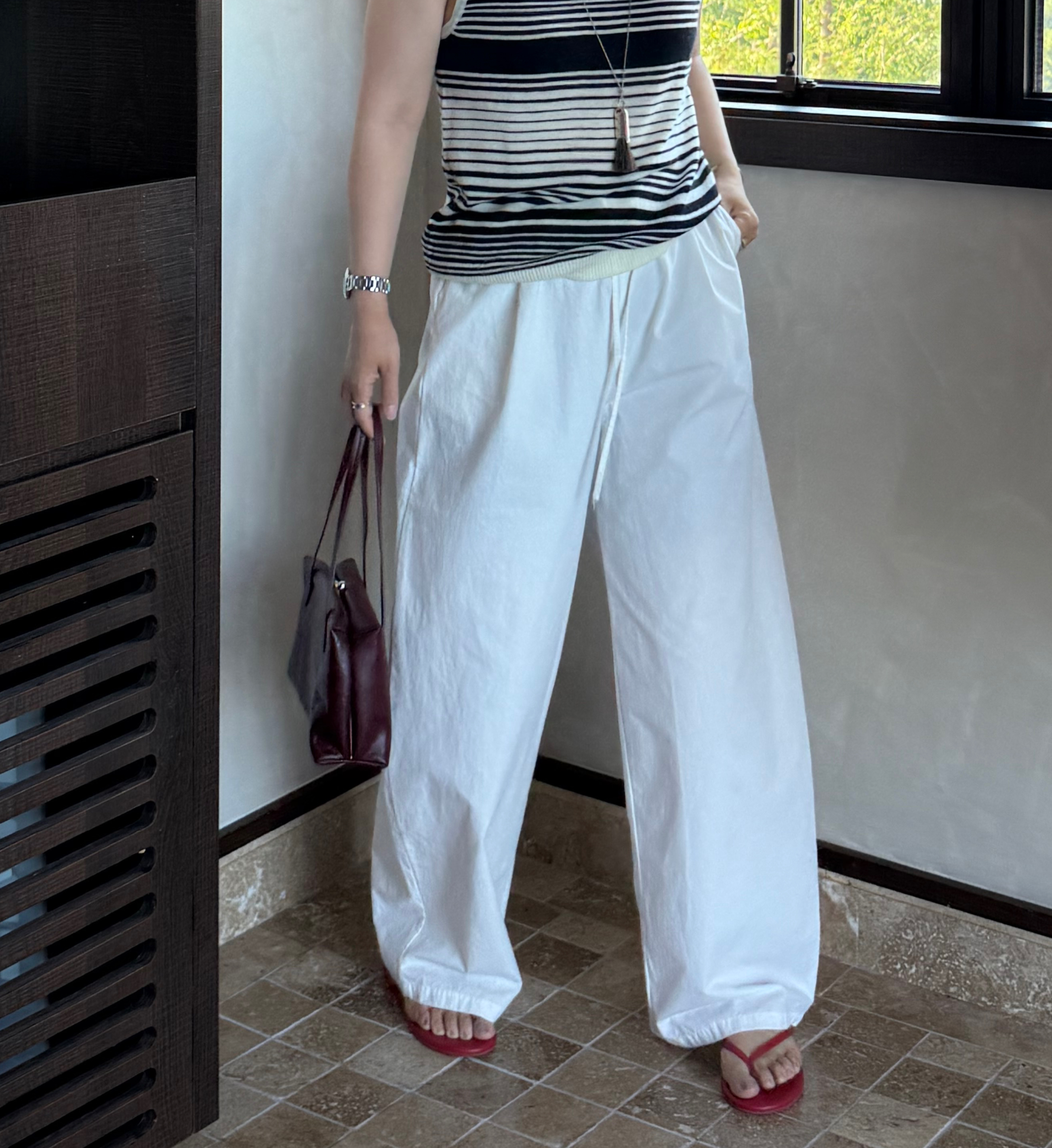 【Row家同款 】HANI秋季新款 酵洗100棉慵懒风休闲长裤 K139