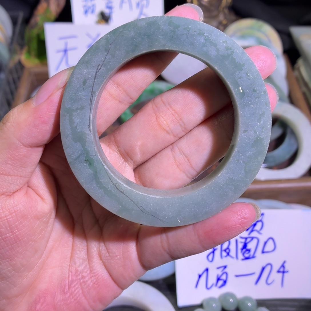 定制翡翠未镶嵌翡翠A货毛胚手镯定制