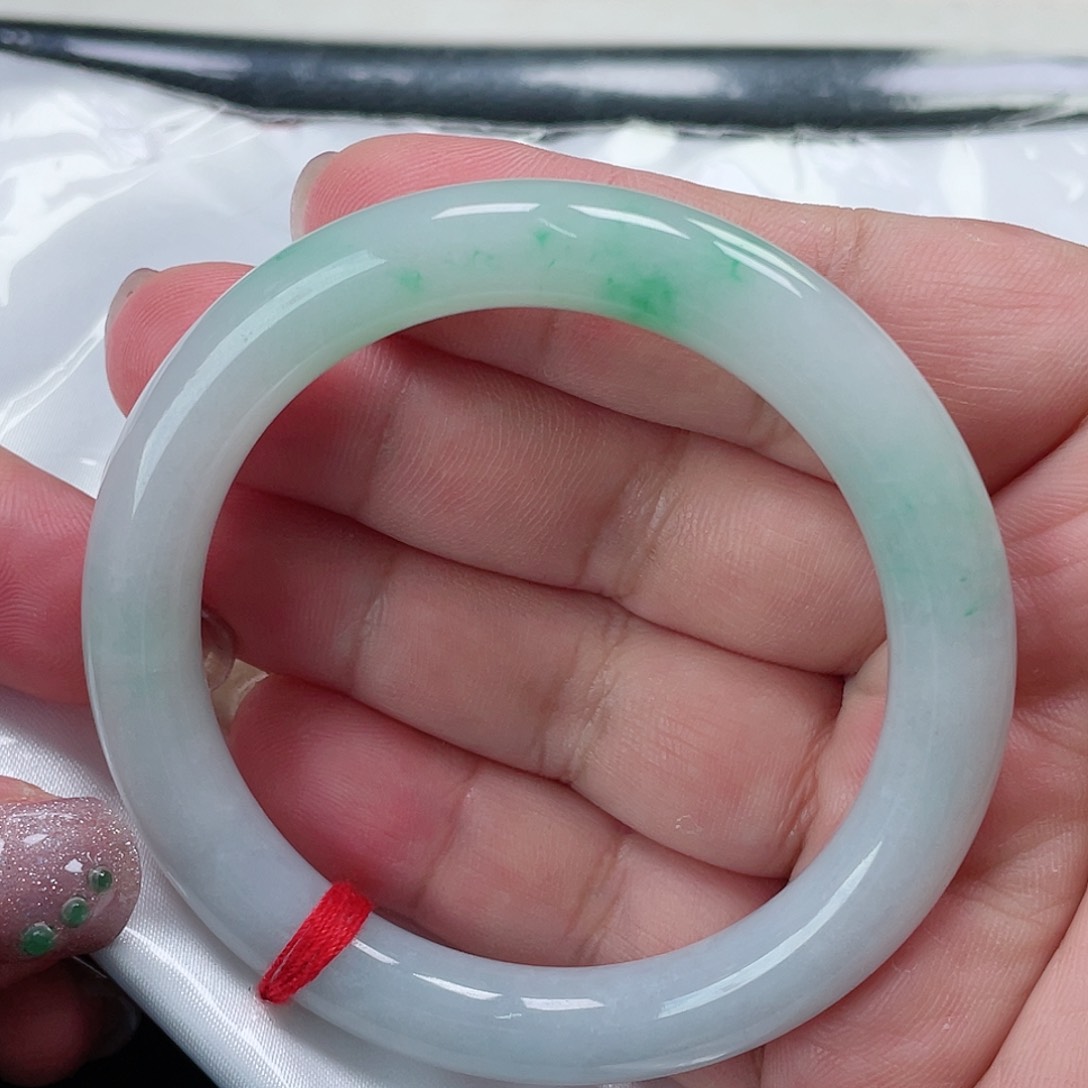 未镶嵌手镯翡翠缅甸翡翠手镯53圈
