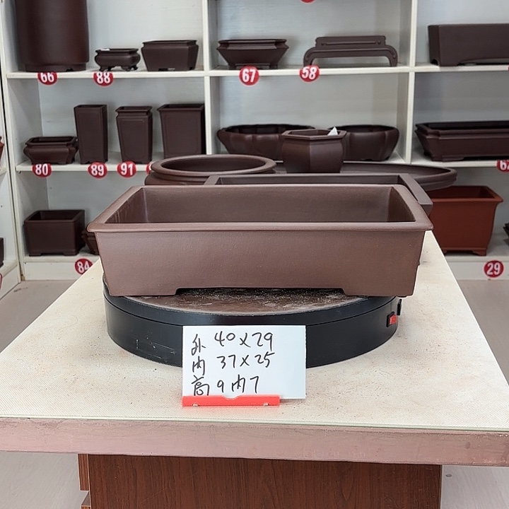 紫砂花盆直口长方