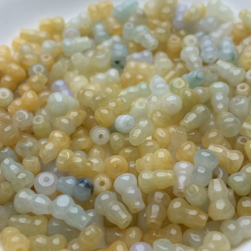 【闪购商品】翡翠手链未镶嵌卡5x7.4多宝葫芦50颗