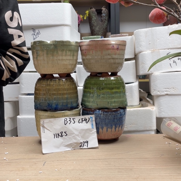 粗陶多肉花盆微瑕35