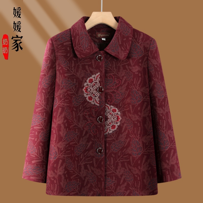 奶奶中老年人外套女装中老年秋装妈妈老人60春秋老太太上衣衣服女