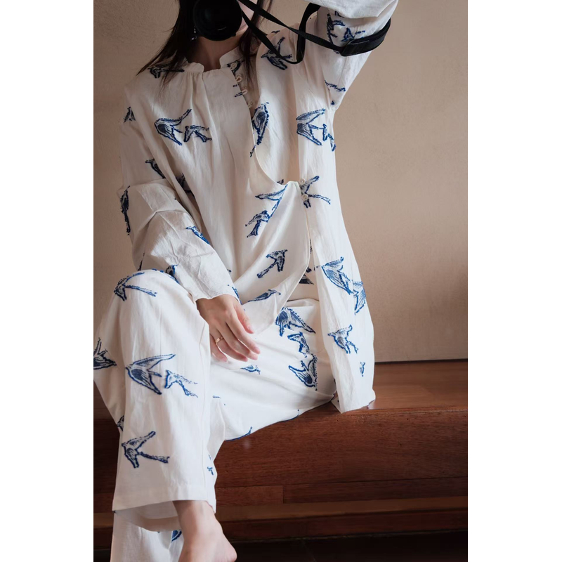 【海城朵朵专属】朵朵可可 252-180 秋冬大雁女家居服家居服套装