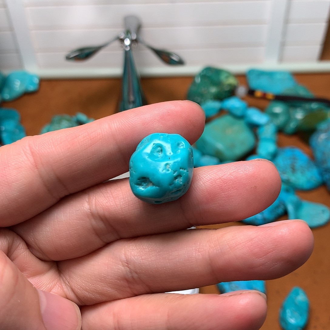 绿松石珠宝奇石未镶嵌让**足