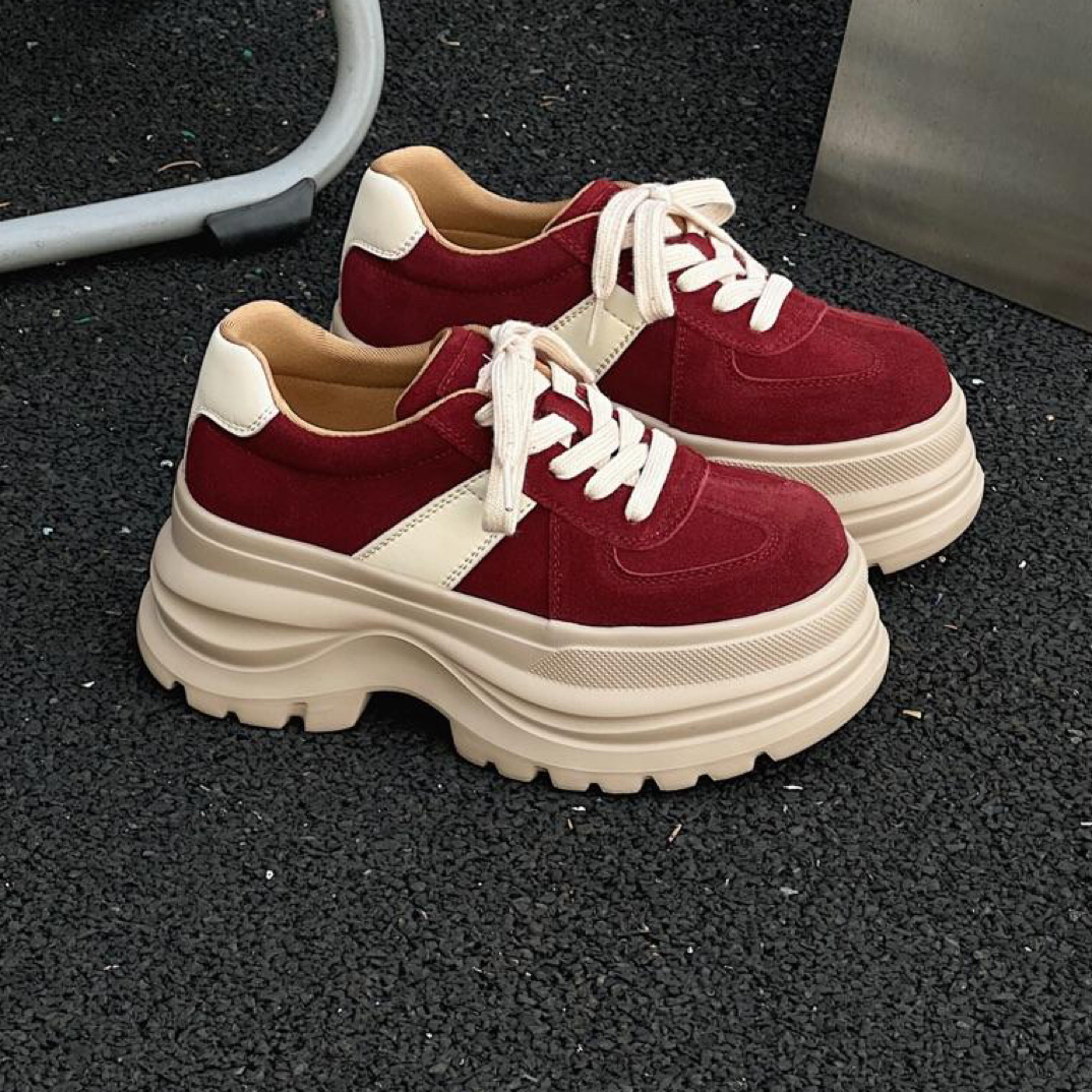 断码清库！踩屎感反绒牛皮7cm超轻底洋气休闲鞋Y799