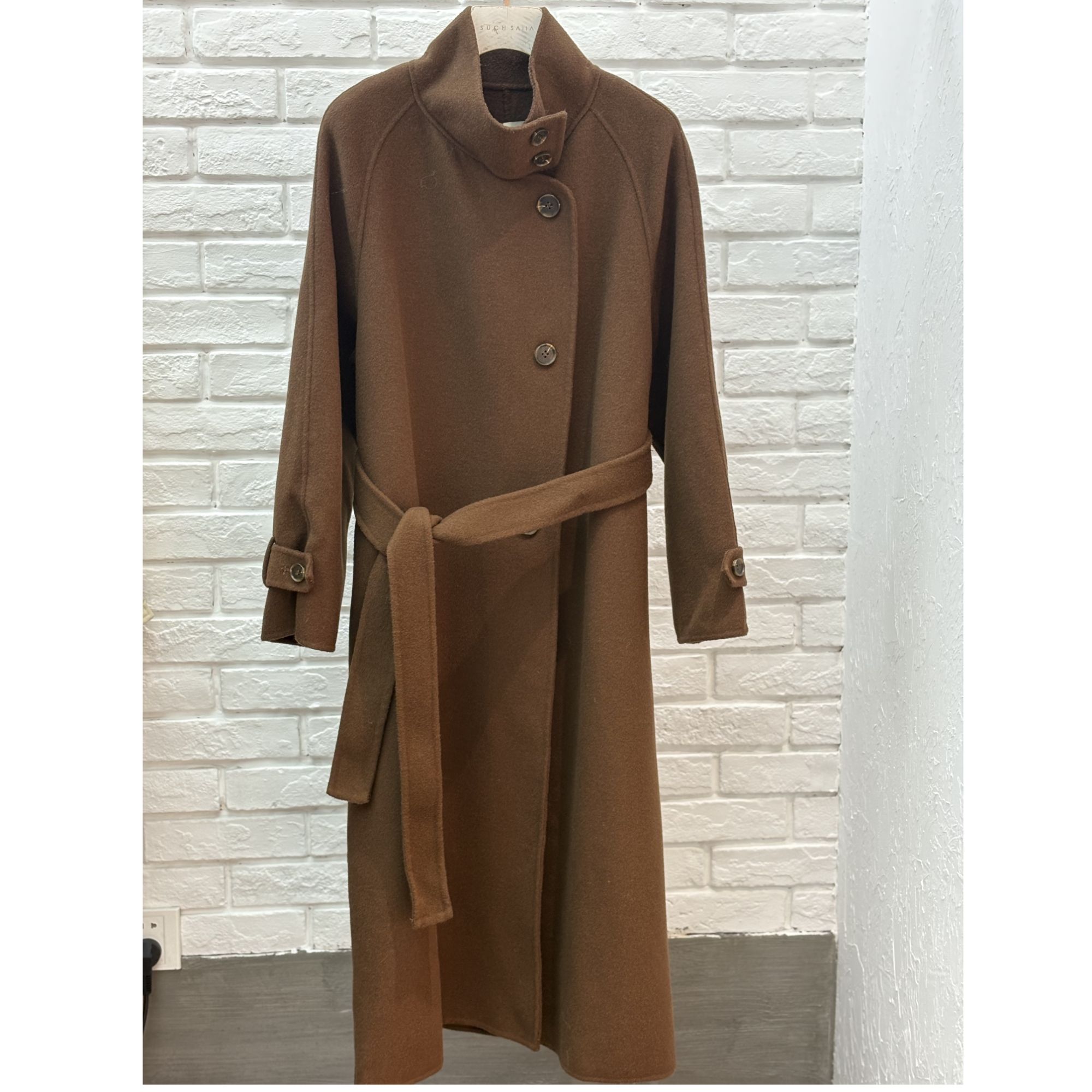 立领腰带长款大衣（NO退NO换）