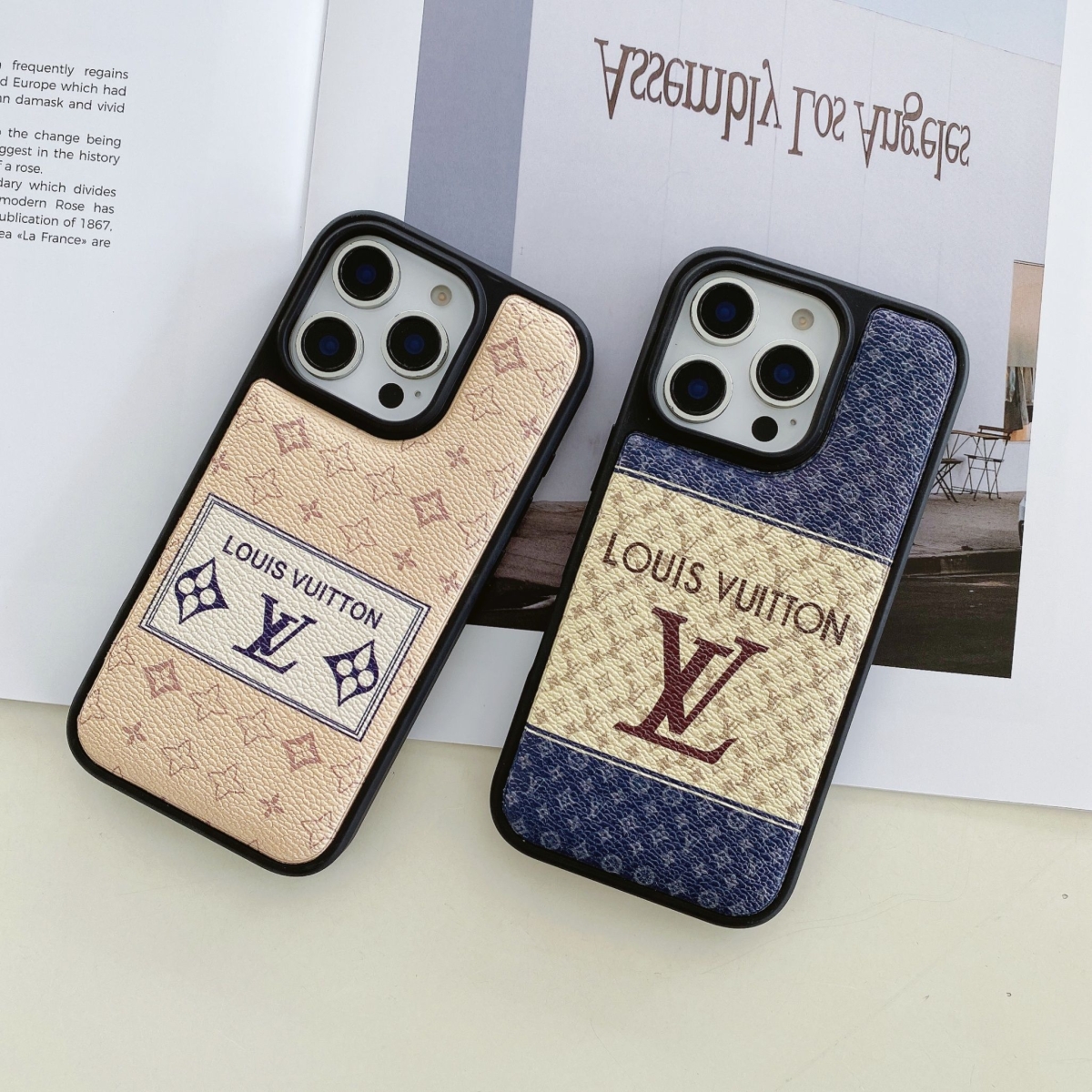 经典老花皮革16promax手机壳iphone14pro潮牌15软壳苹果13网红15