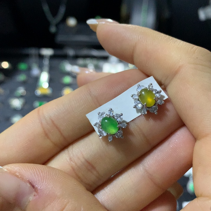 翡翠银S925镶嵌戒指