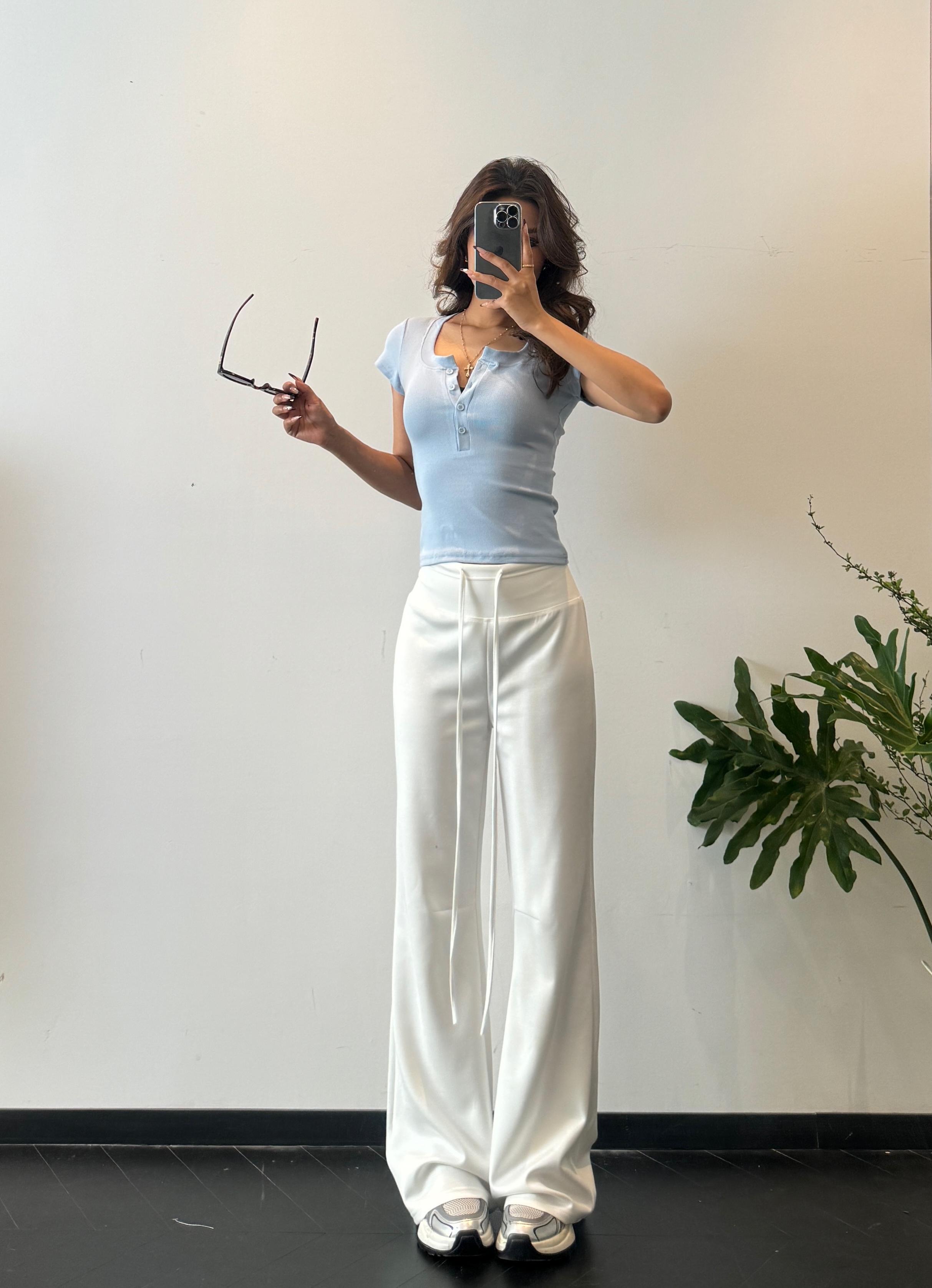 【Aliu自制】进店必入美式抽绳夏季阔腿显瘦拖地休闲裤