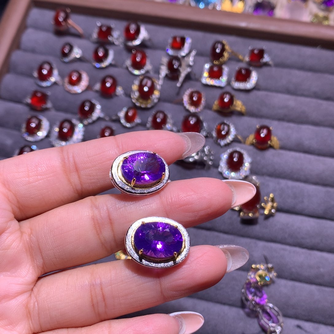 【闪购商品】银S925镶嵌戒指水晶月*海戒指