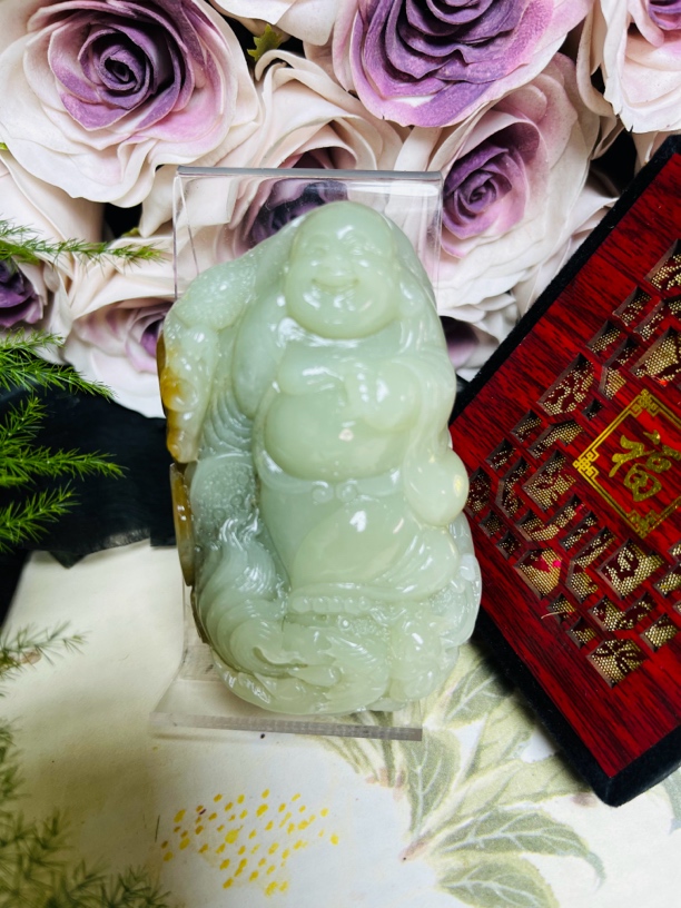 和田玉佛公挂件手把件