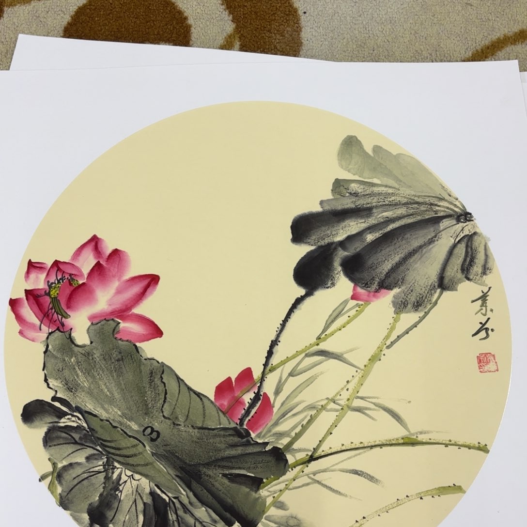 国画斗方花鸟花鸟赵