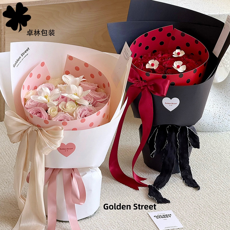 2025新品圆舞曲一体定型片花束包装纸花艺花店专用手工diy材料