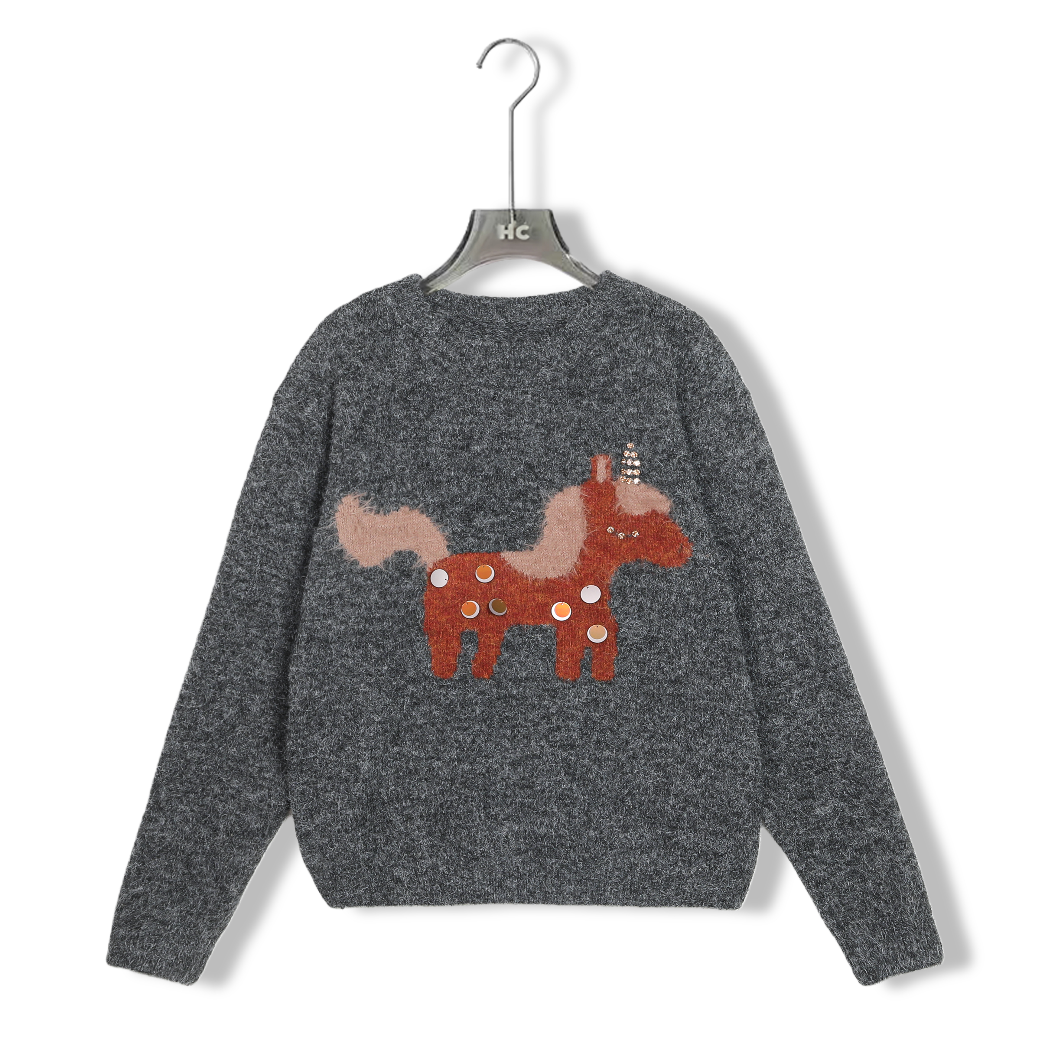 独角兽&设计师款秋冬宽松慵懒风针织衫羊毛衫女上衣女2263