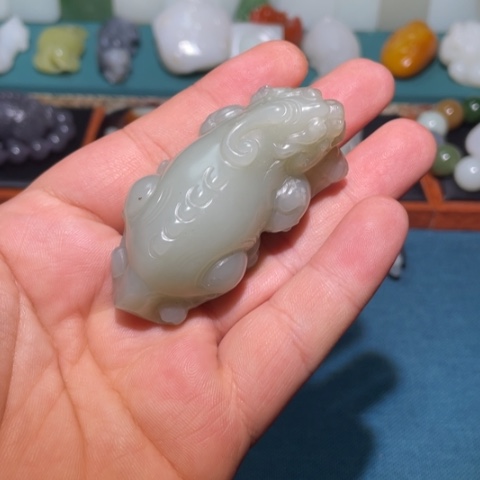 和田玉把件未镶嵌貔貅