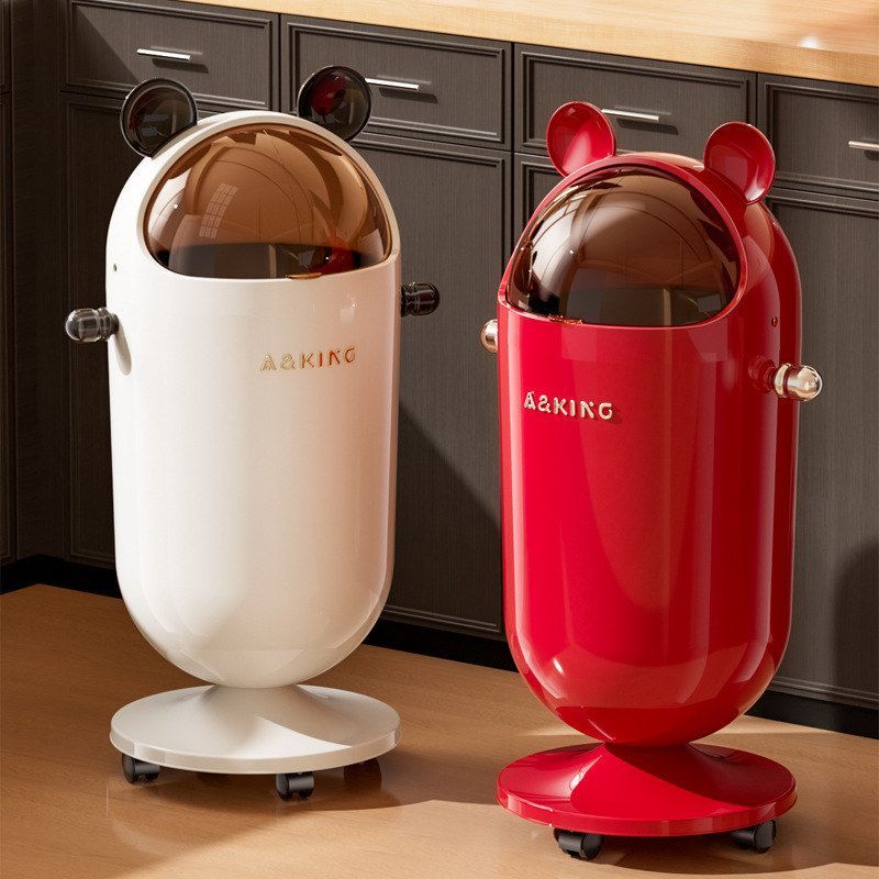 垃圾桶家用高级感带盖客厅厨房大号大容量卧室高颜值不弯腰高脚