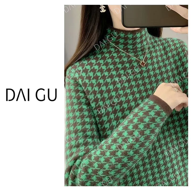 秋冬新款长袖羊毛衫上衣宽松女装保暖显瘦毛衣打底女B3608