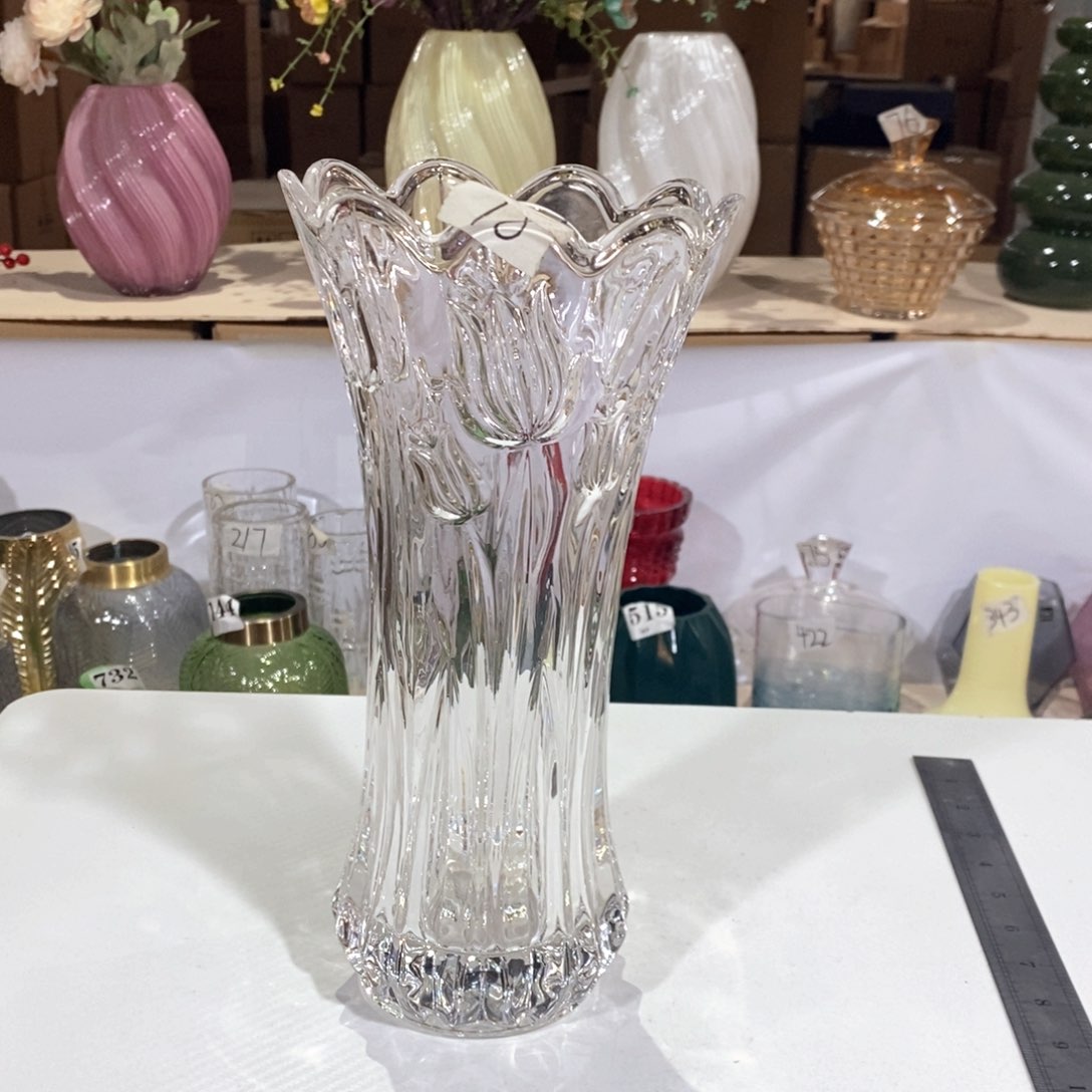 玻璃78高28口13 水晶玻璃花瓶嘎嘎好看玻璃花瓶