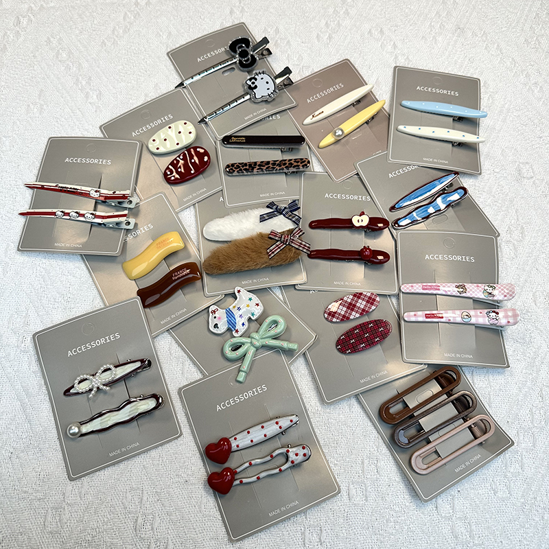 【33个】高级醋酸韩式刘海夹鸭嘴夹时尚简约可爱侧边碎发饰发夹