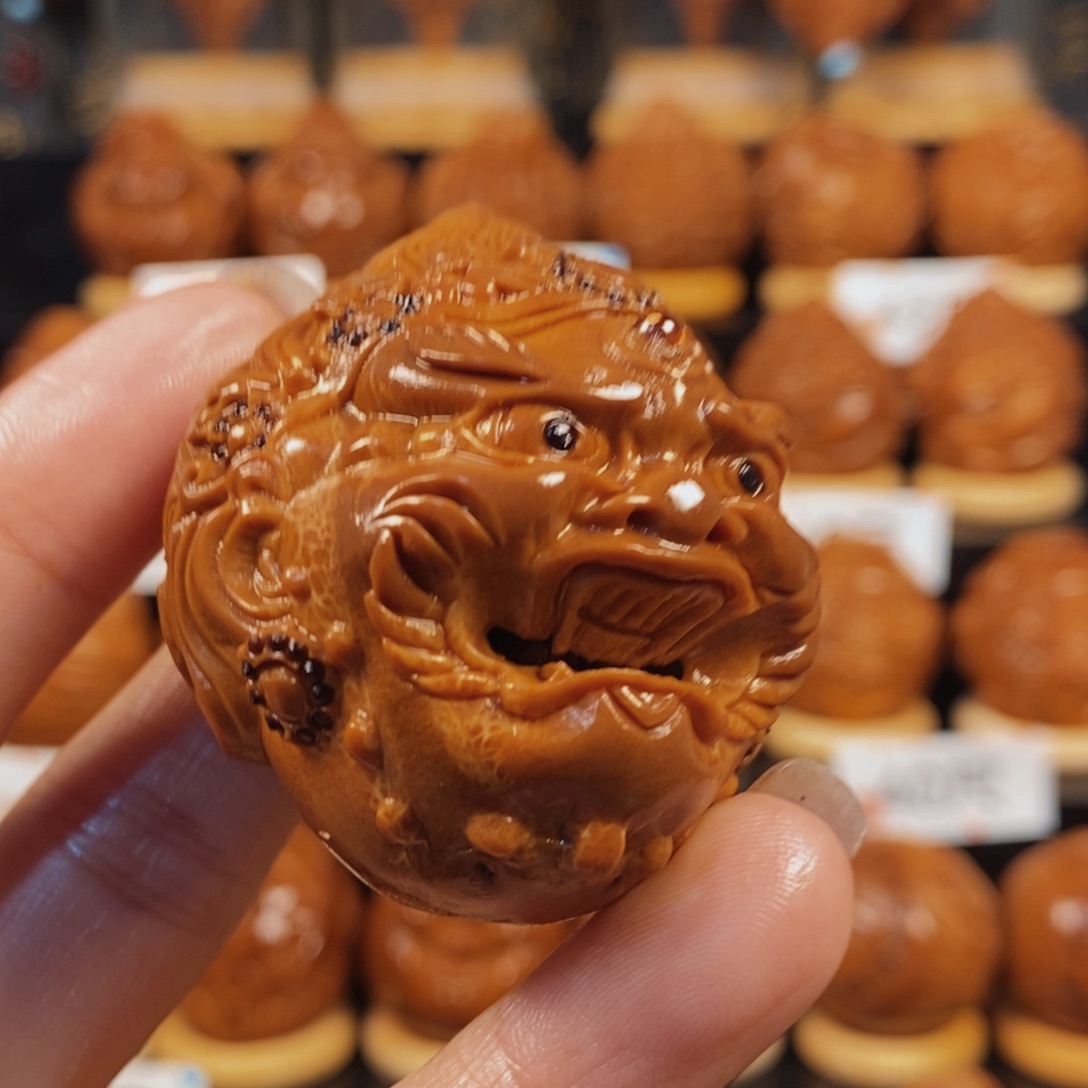 橄榄核吊坠大*花大黑天单颗00996