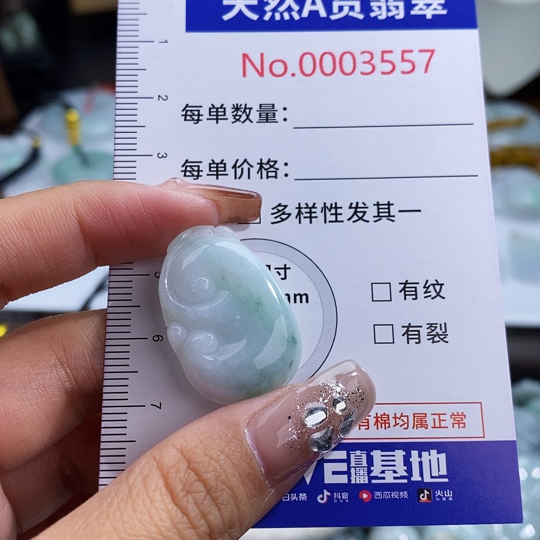 翡翠未镶嵌颈饰3557