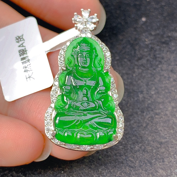 翡翠银S925镶嵌颈饰