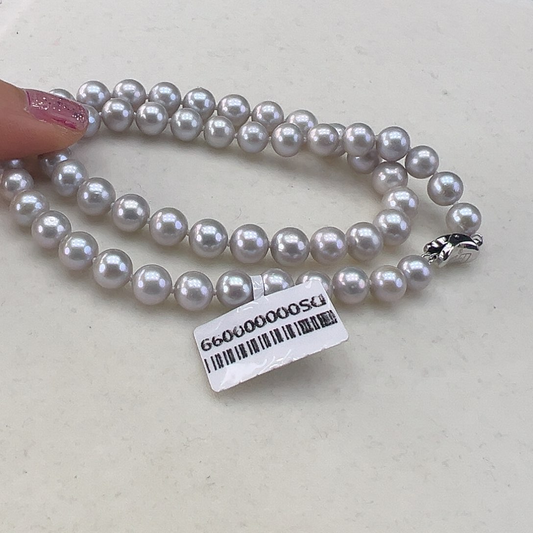 淡水珍珠颈饰银S925镶嵌➕7.8高品蓝雪