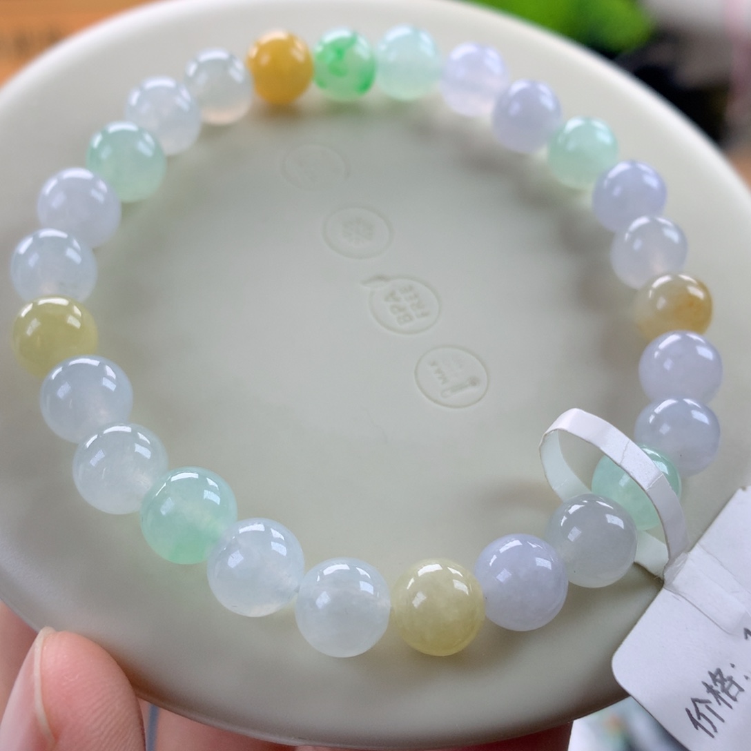 翡翠未镶嵌手链卡7.2