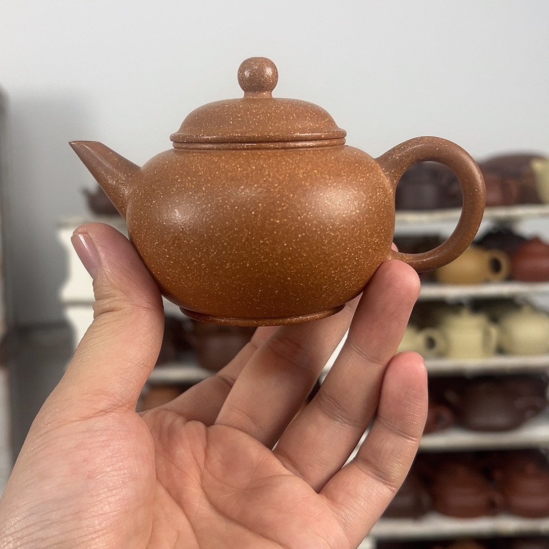 紫砂茶壶蟹黄段泥小水平