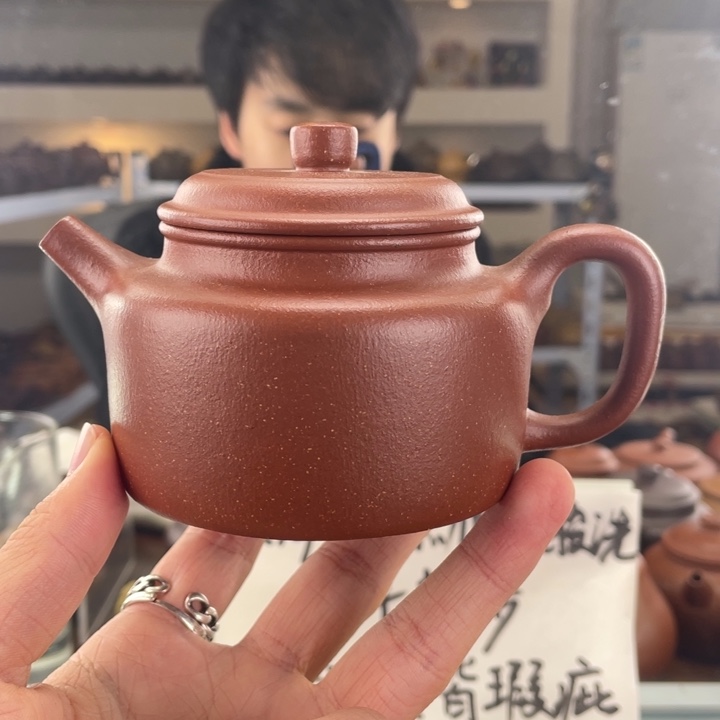 紫砂茶壶250cc红降坡茶壶
