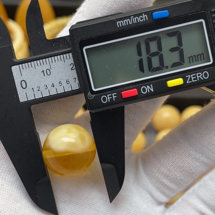 蜜蜡手链未镶嵌蜜蜡圆珠微瑕4