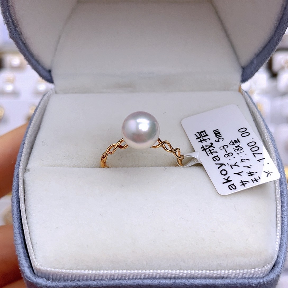 爱***龙海水珍珠戒指18K金镶嵌