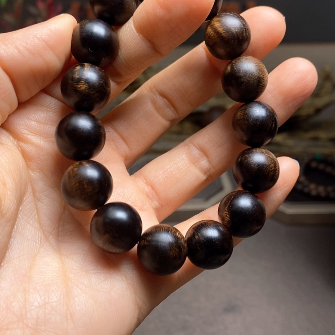 沉香手串越南芽庄白棋楠瘤疤1.4