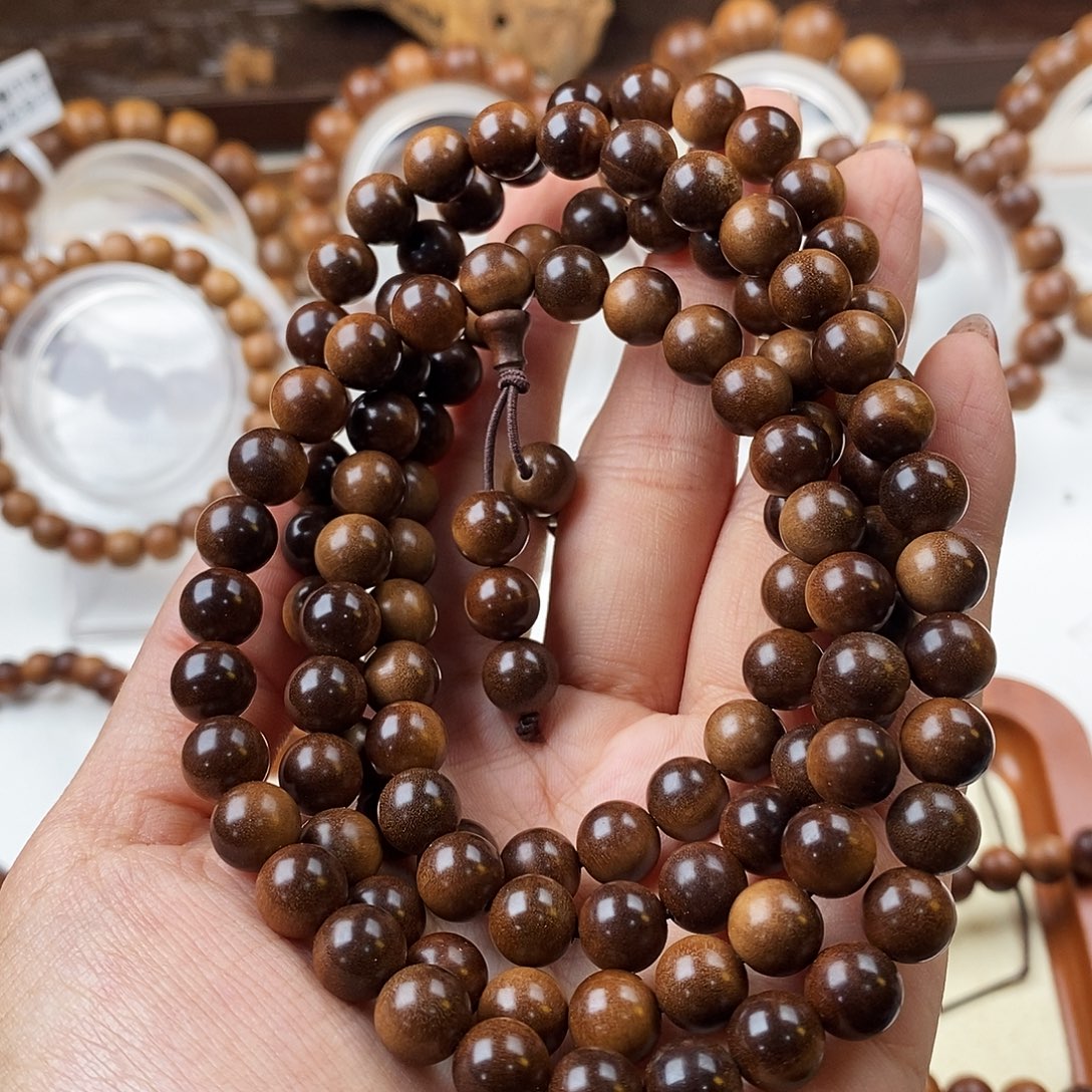 熊***猫檀香木无事牌0.8*108全沉水高货福利