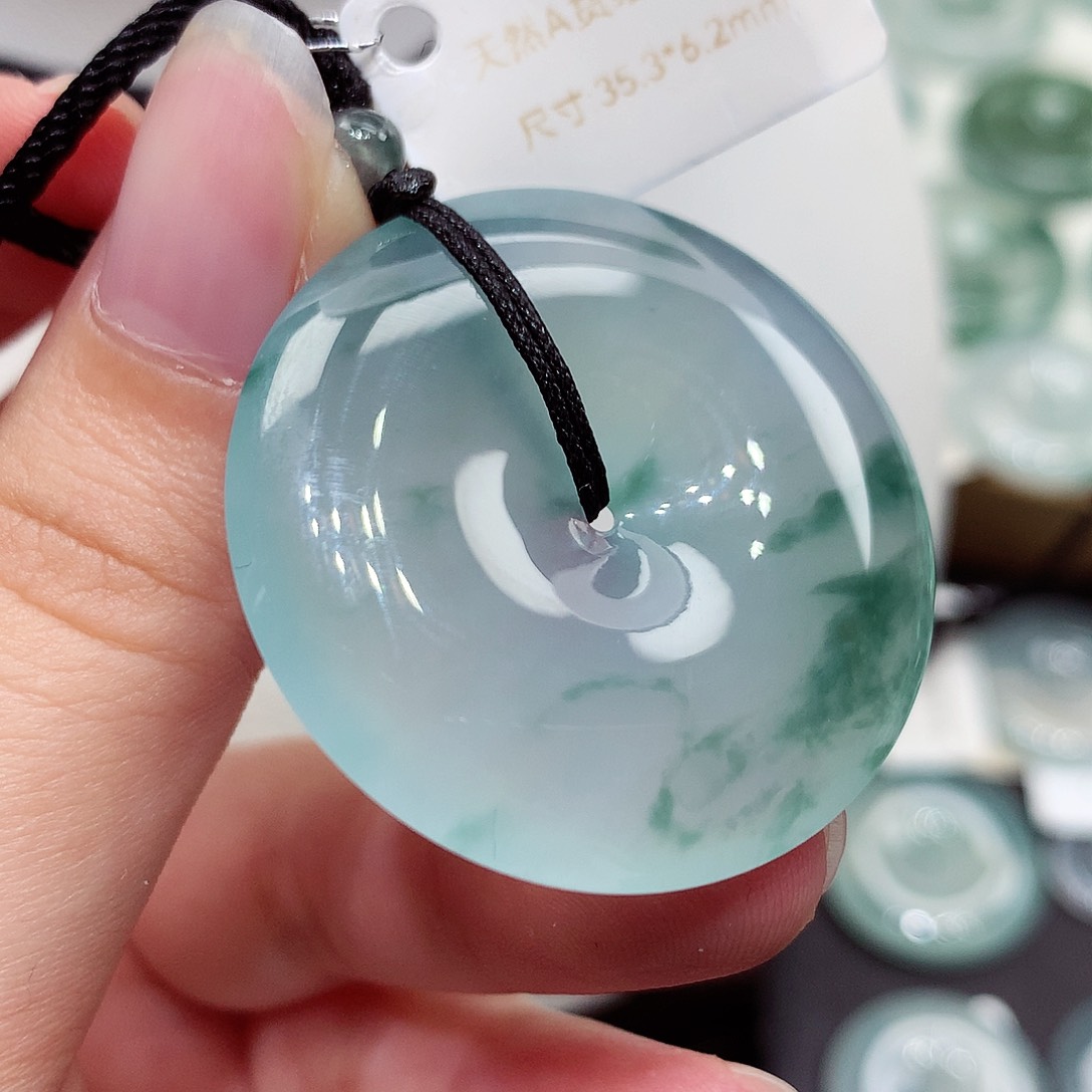 颈饰未镶嵌翡翠编号115，35.3/6.2