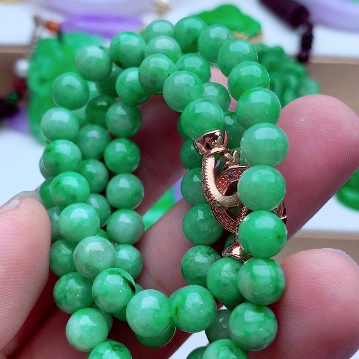 翡翠未镶嵌毛衣链