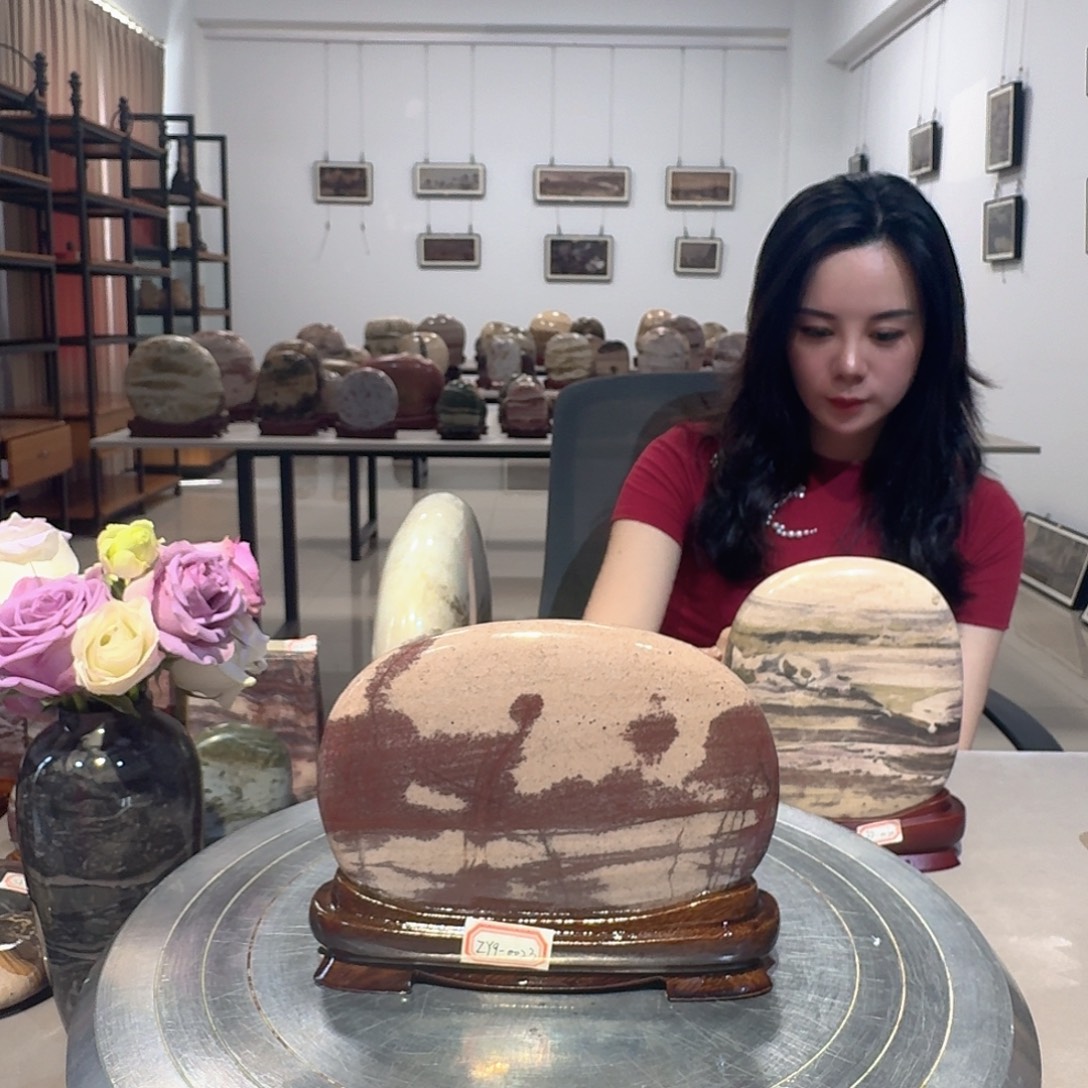 长江画面石小摆件