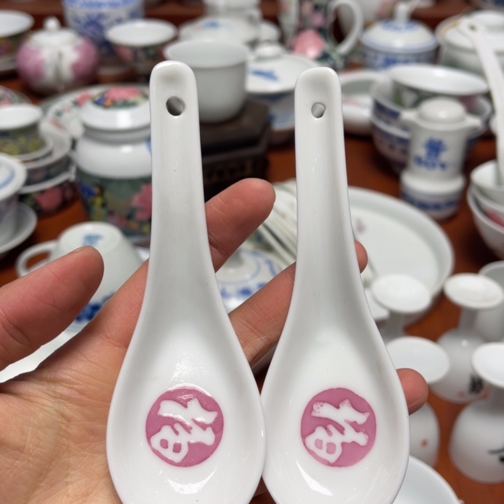 陶瓷醴陵釉下手绘俩个