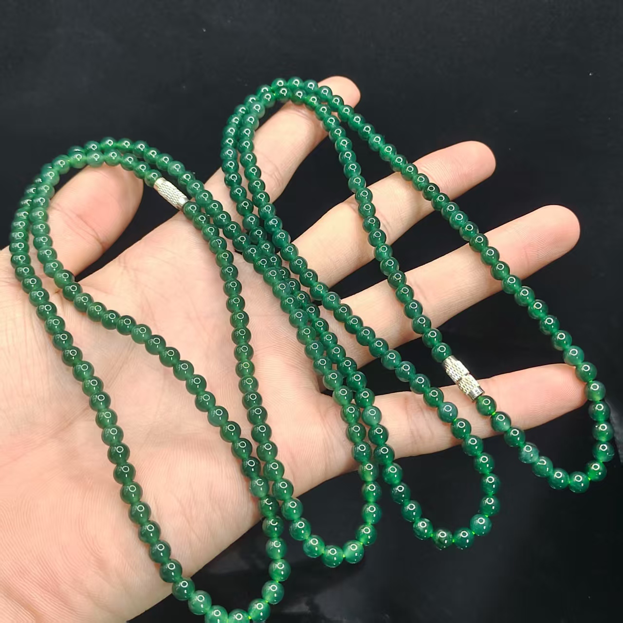 【龙龙严选】翡翠DIY毛衣链Y13【多样性发其一】约5mm+