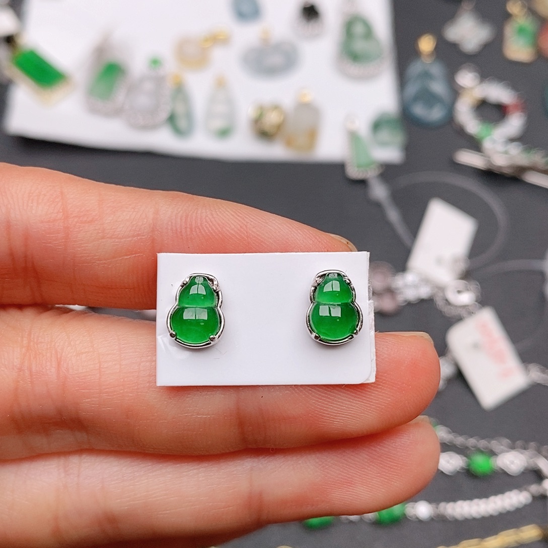 翡翠银S925镶嵌戒指