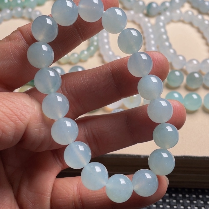 翡翠手链未镶嵌天然缅甸翡翠A货